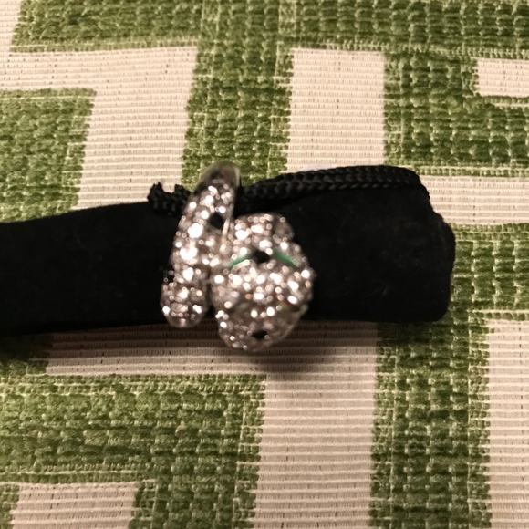 Crystal Silver Pave Panther Ring - Picture 5 of 5